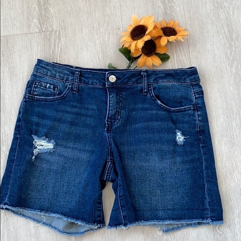 Altar'd State Cut Off Denim Distressed‎ Frayed Hem Jean Shorts 26